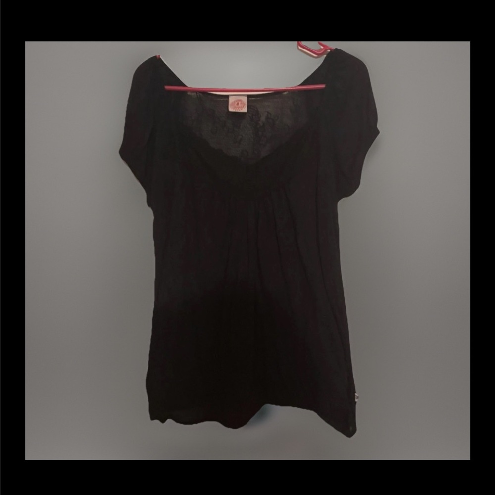 Chic Black Lace Women's Blouse